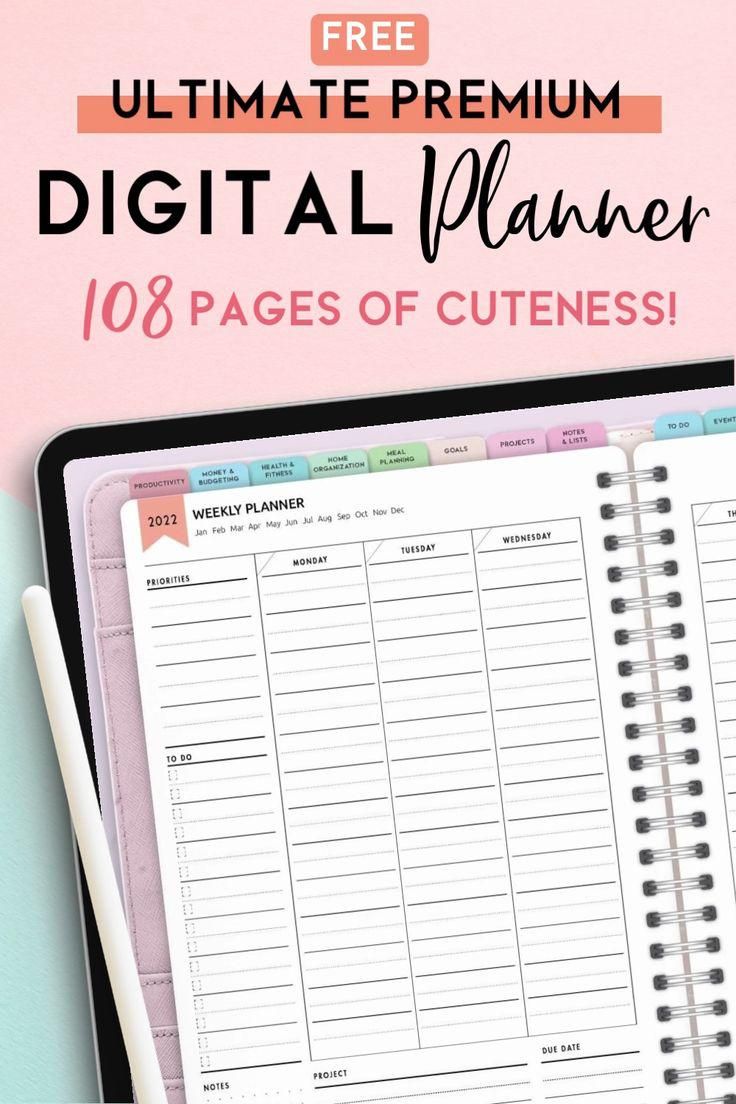 Free Digital Planner – iPad Planner Template Free